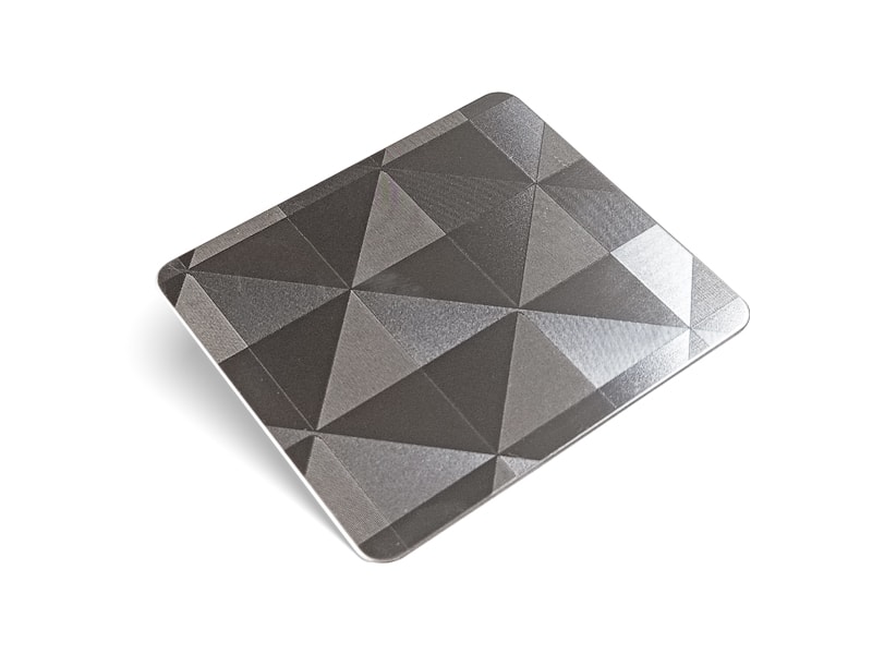 Triangular Mosaic Embossed Finish Stainless Steel Sheet