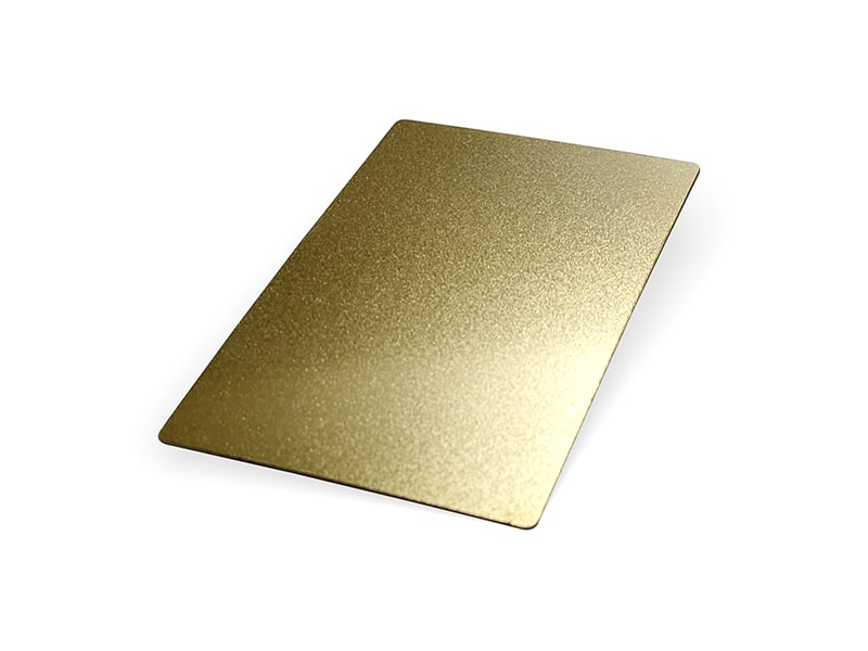 Gold Bead Blasted Finish Stainless Steel Sheet