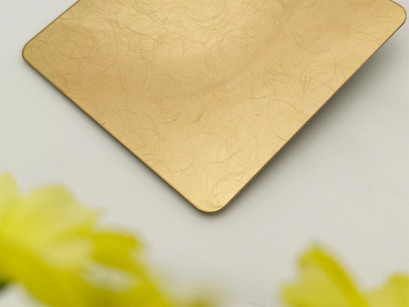 Spiral Vibration Gold Finish Stainless Steel Sheet