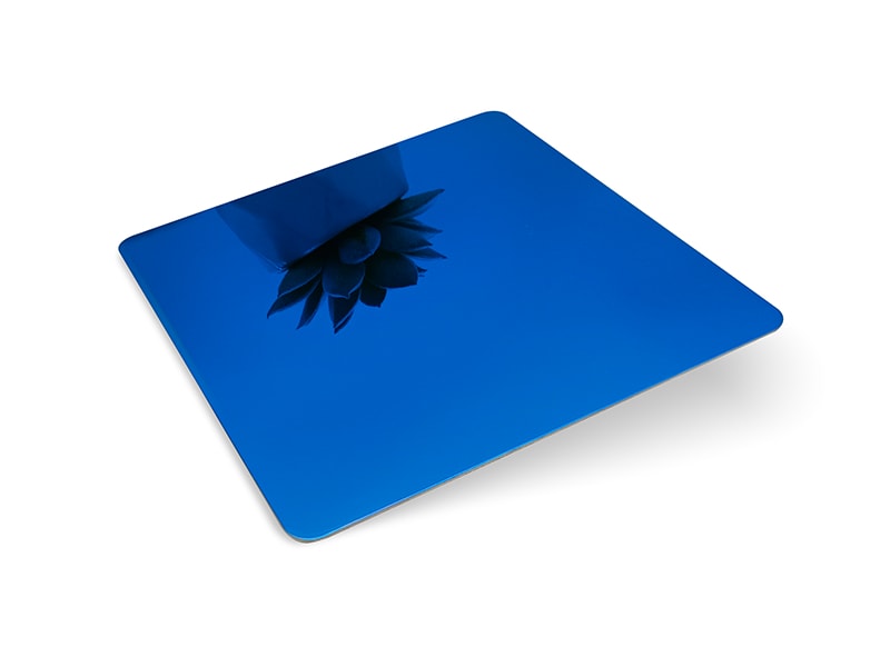 Blue Mirror Finish Stainless Steel Sheet
