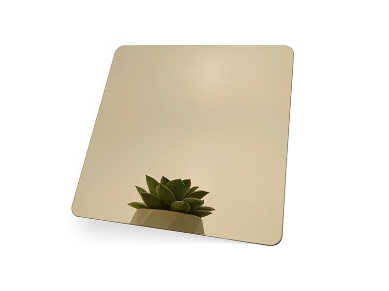 Champagne Mirror Finish Stainless Steel Sheet