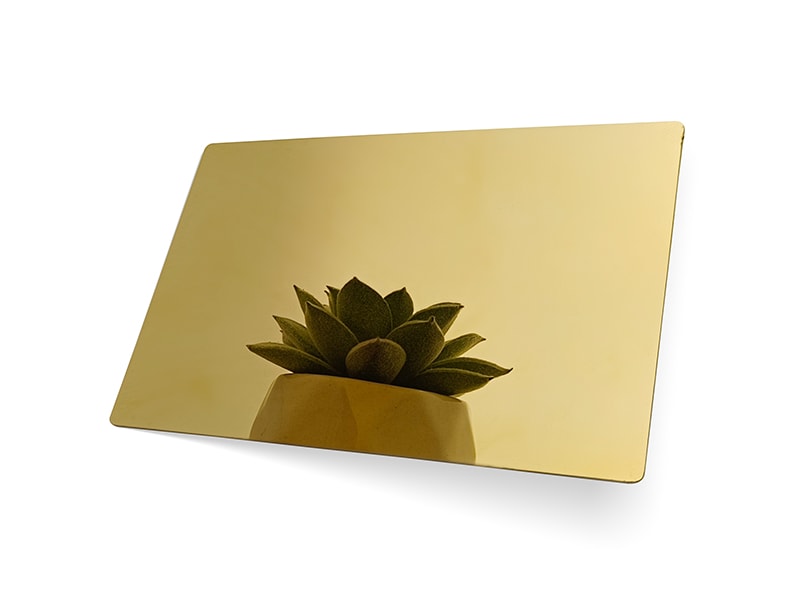 Gold Mirror Finish Stainless Steel Sheet