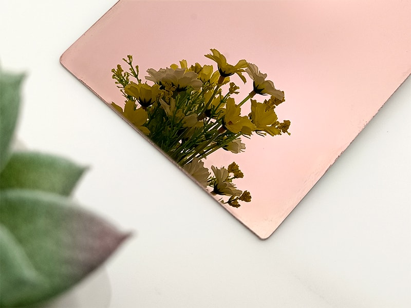 Лист из нержавеющей стали с PVD-покрытием из розового золота
